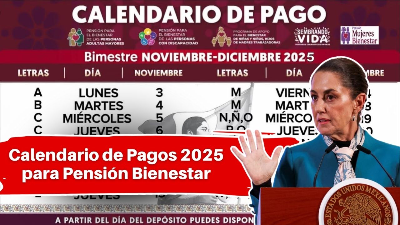Calendario de Pagos 2025 para Pensión Bienestar: Todas las Fechas Mes a Mes